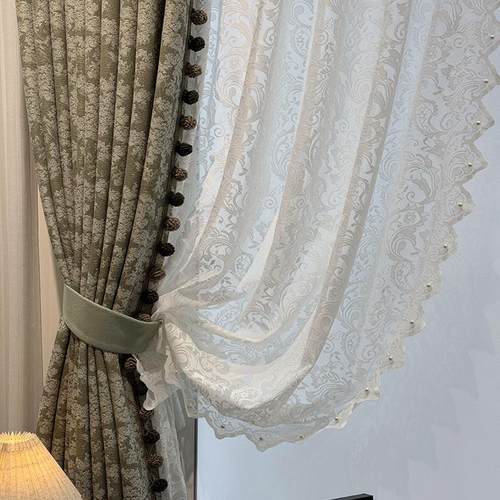 新款法式浪漫蕾丝纱窗帘