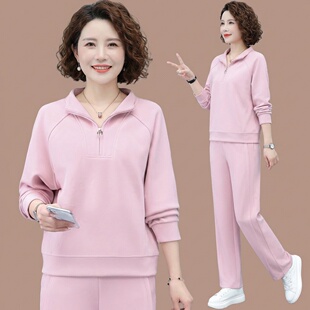 中年女装妈妈春装套装春款休闲运动服春季衣服洋气两件套2026新款