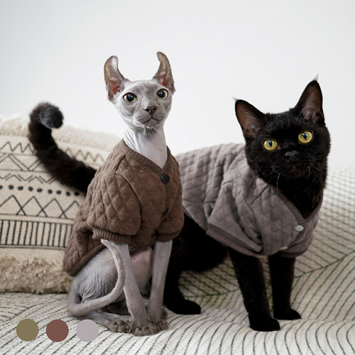 猫咪加厚开衫外套秋冬保暖