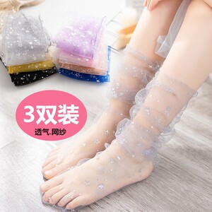 女童夏季薄款网纱儿童丝袜堆堆袜