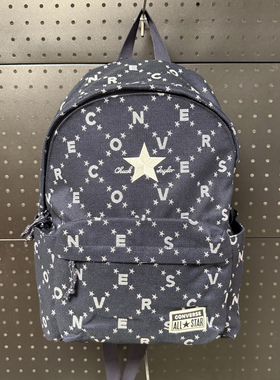 Converse匡威双肩包男女学生书包老花满印中号背包藏青蓝潮流时尚