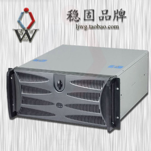 工控稳固品牌机箱4U450mm深塑胶前面板可锁工控机箱可换14槽后窗