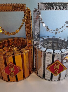 一桶金折纸手工金砖纸扎半成品元宝金条金桶烧纸殡葬祭祀用品批发