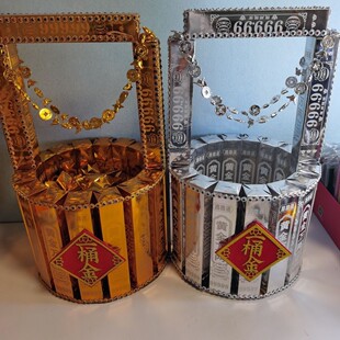 一桶金折纸手工金砖纸扎半成品元宝金条金桶烧纸殡葬祭祀用品批发