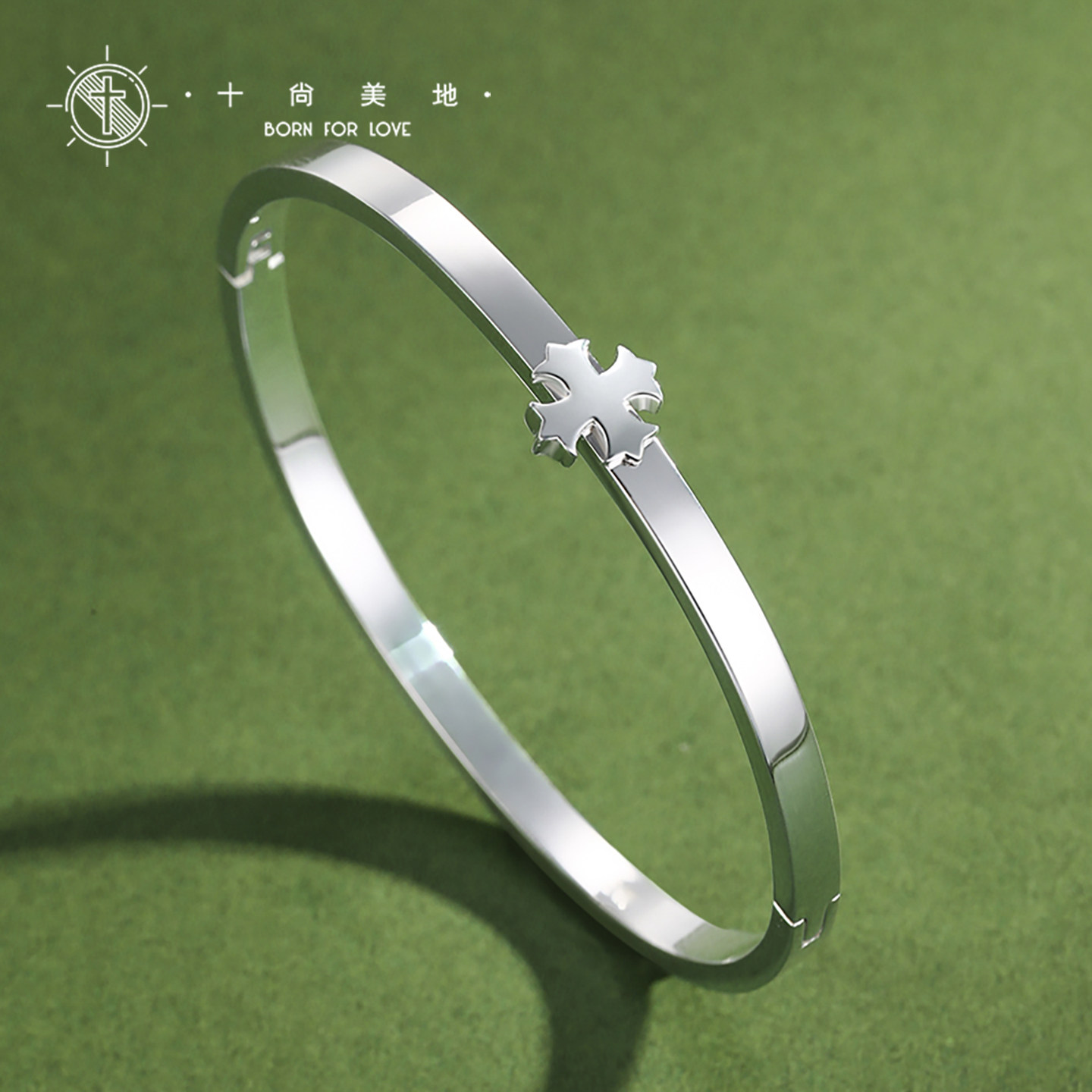 十尚美地启迪 999足银十字手镯女款实心纯银手环情人节礼物配证书,饰品/流行首饰/时尚饰品新,银饰手镯,淘宝优惠券,粉丝福利购,淘宝优惠卷
