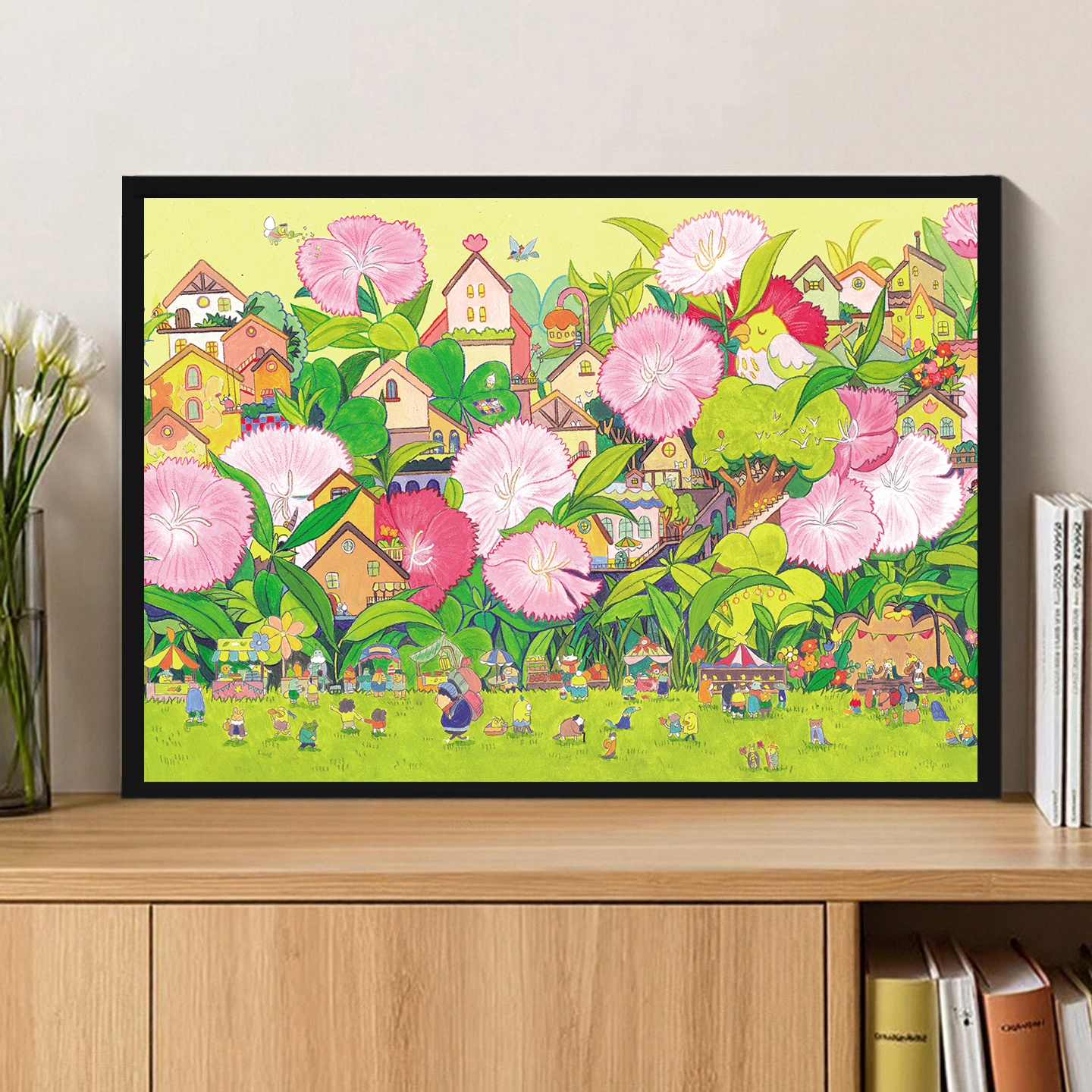 botop fusion春日小城500片潮玩益智解压成人拼图墙壁画生日礼物