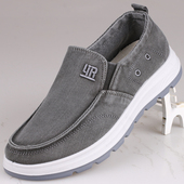 防滑透气一脚蹬爸爸鞋 新款 子 春秋款 牛仔布帆布鞋 老北京布鞋 男单鞋