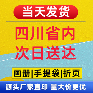 四川源头印刷工厂定制画册手提袋折页宣传单说明书籍作品集次日达