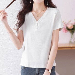 2026夏季新款加肥加大码胖mm200斤女士t恤上衣时尚洋气修身体恤衫