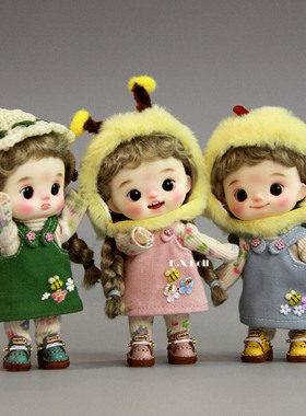 ob11K.X Doll原创娃衣背带裙系列 GSC YMY 毛绒BJD12分