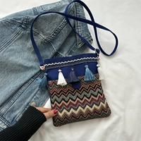 Брендовый этнический универсальный ретро ремешок для сумки для приставной кровати, сумка на одно плечо с кисточками, популярно в интернете, этнический стиль