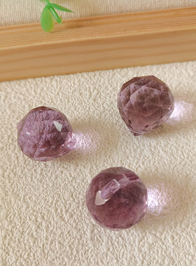 水晶透明紫色灯饰水晶球吊坠钻石球玻璃珠帘门帘隔断DIY散珠坠子