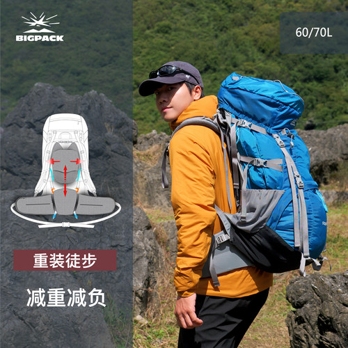 派格户外登山男女款大容量双肩包