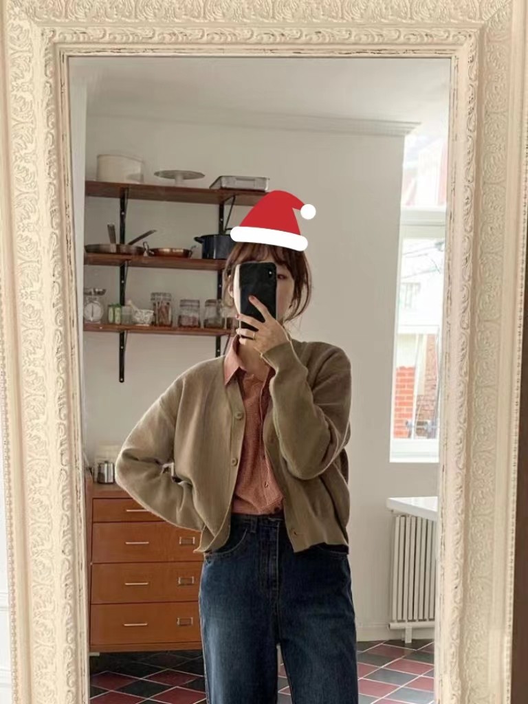ins风圣诞帽 拍照镜子贴纸网红店铺圣诞节日气氛装饰创意可爱图案