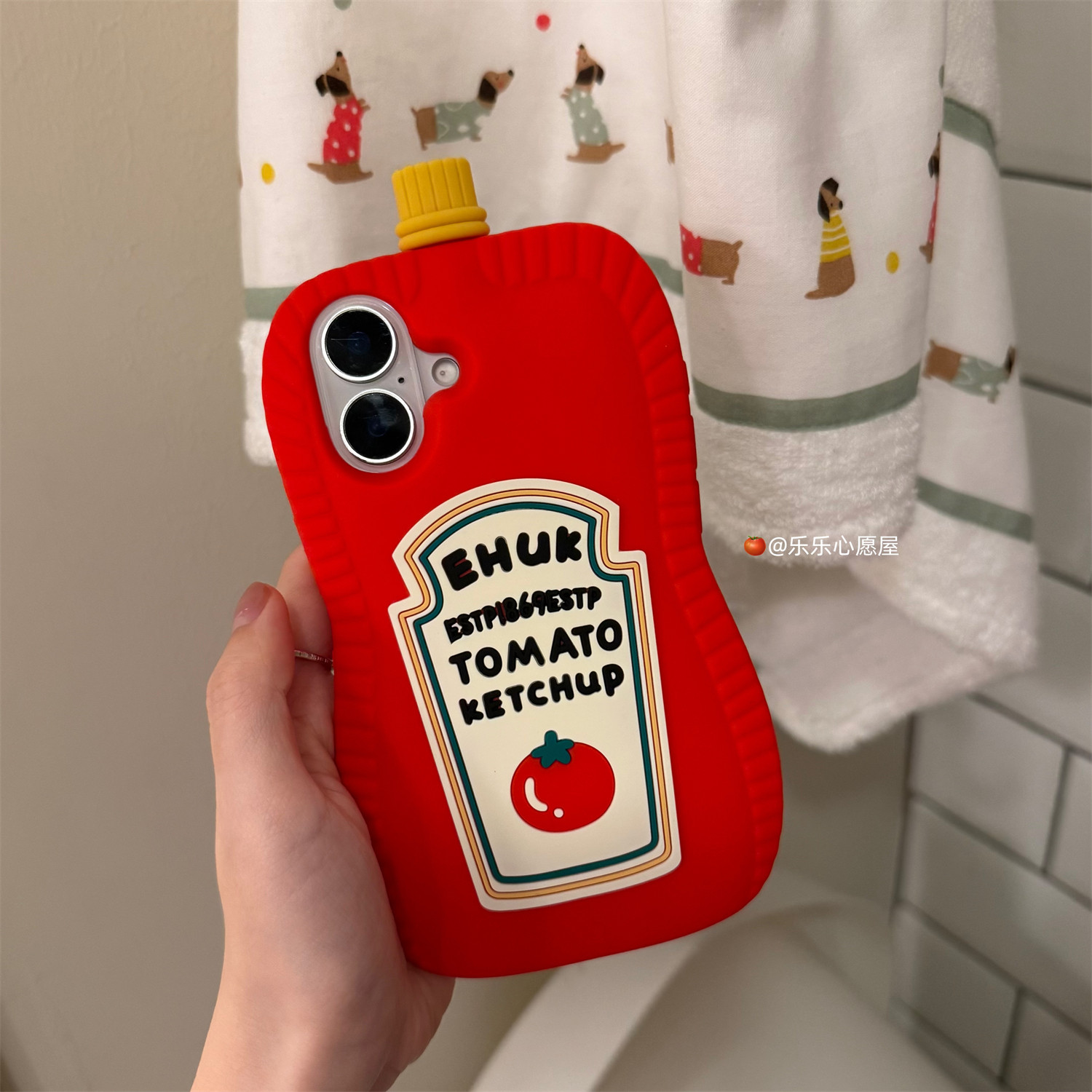 乐乐心愿屋 番茄酱！搞怪高品质软硅胶适用iPhone16promax手机壳苹果1543全包闺蜜礼物创意可爱防摔情侣新款