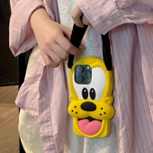 狗狗适用iPhone17promax手机壳苹果16pro防摔1543可爱卡通手绳日韩ins个性 乐乐心愿屋 原创立体布鲁托手提式