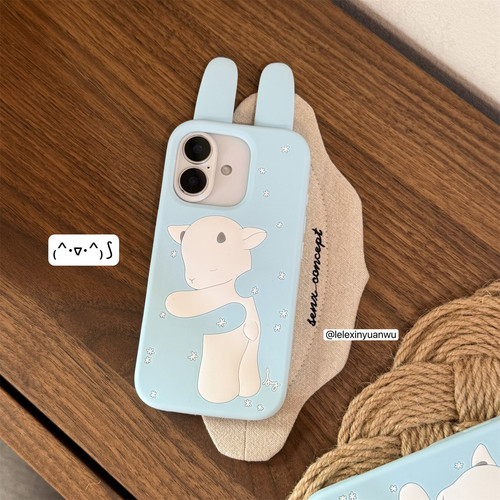 乐乐心愿屋 ins可爱古早雪花小羊耳朵适用iPhone18promax手机壳苹果1543甜美17pro软硅胶防摔闺蜜礼物16女新