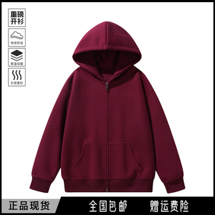 上衣情侣装 外套男女春秋季 春秋加绒加厚卫衣开衫 500g克重磅帽衫