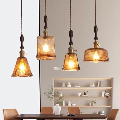 玻璃床头橱窗餐厅吊灯侘寂风