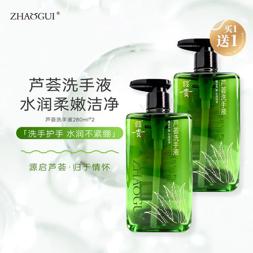 昭贵芦荟洗手液清洁补水保湿手部肌肤植物配方肤感水润泡沫细腻 - 封面