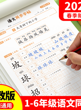一年级下册看拼音写词语练字帖小学语文默写纸二三年级上册生字注音练习册默写能手人教版同步汉语拼音专项训练天天练字帖每日一练