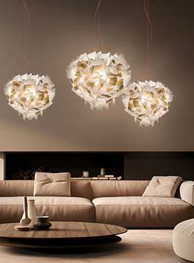 意大利进口Slamp Veli Aurea现代餐厅客厅卧室金色叶子吊灯