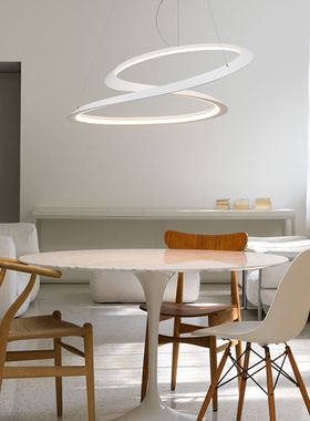 意大利原装进口Nemo Kepler现代简约环形个性客厅餐桌书房LED吊灯