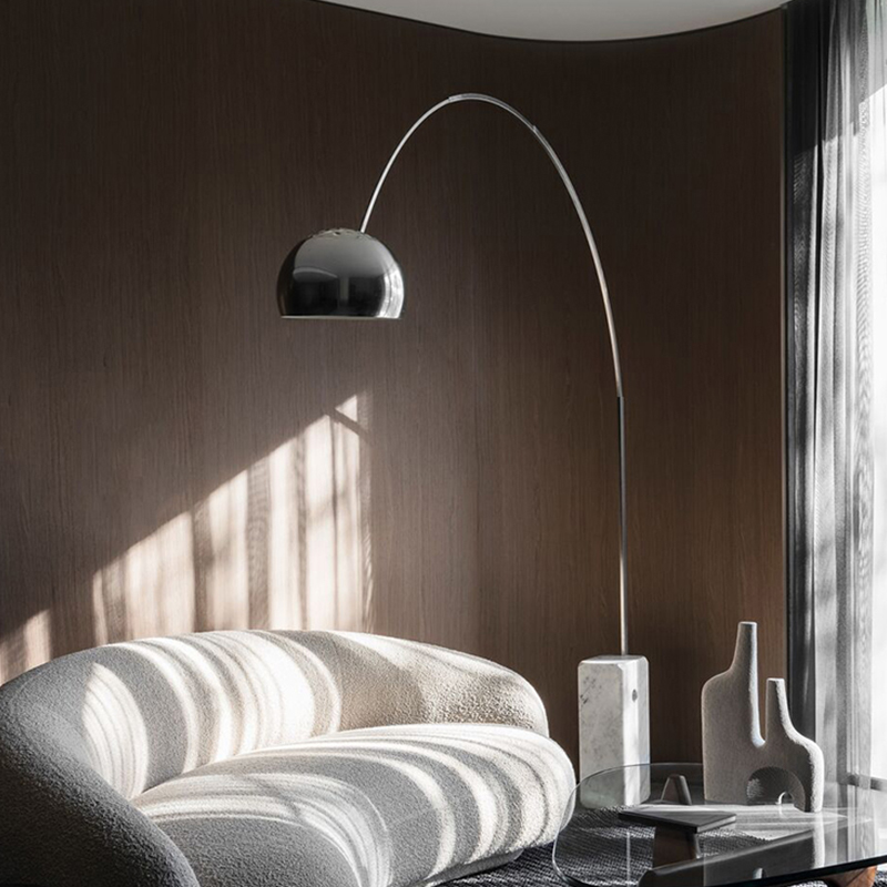 意大利进口Flos Arco现代简约客厅别墅大理石落地灯钓鱼灯