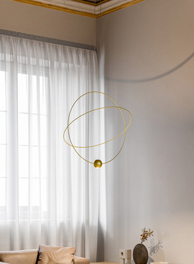 意大利原装进口Lodes Elara现代简约别墅挑空金属圆环客厅吊灯