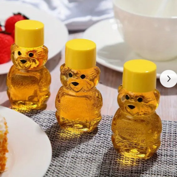 饮料瓶塑料透明一次性卡通小熊果汁瓶小容量分装瓶60毫升蜂蜜瓶子