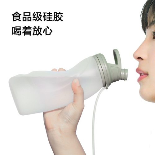 跨境热卖厂家直销硅胶运动水杯折