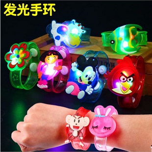 新款 发光闪光儿童LED玩具礼品饰品卡通PVC手表手环手镯