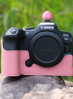 适用于佳能R6二代保护套R6相机包R50皮套g7x3 2保护壳R5底座真皮