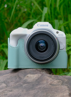 适用于佳能R50相机包微单g7x3牛皮半套r6二代保护套真皮G7X2底座