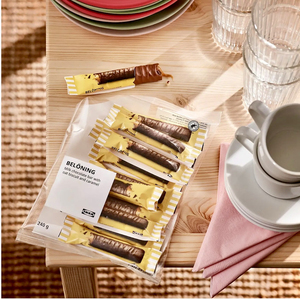 包邮宜家西班牙进口焦糖夹心燕麦棒牛奶巧克力制品零食袋装IKEA