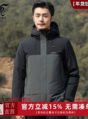 龙达飞新品【专柜同款】青年男士时尚户外拼色保暖羽绒服DT16653