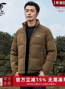 龙达飞新品【专柜同款】青年男士冬季简约厚款立领羽绒服DT16616