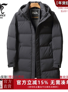 龙达飞新品【专柜同款】青年男士户外休闲保暖连帽羽绒服S16583D1