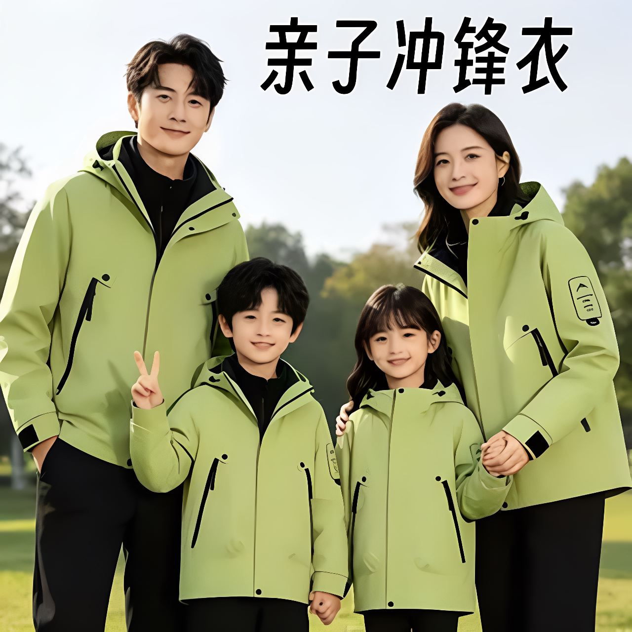 2026新款三合一亲子装防风冲锋衣