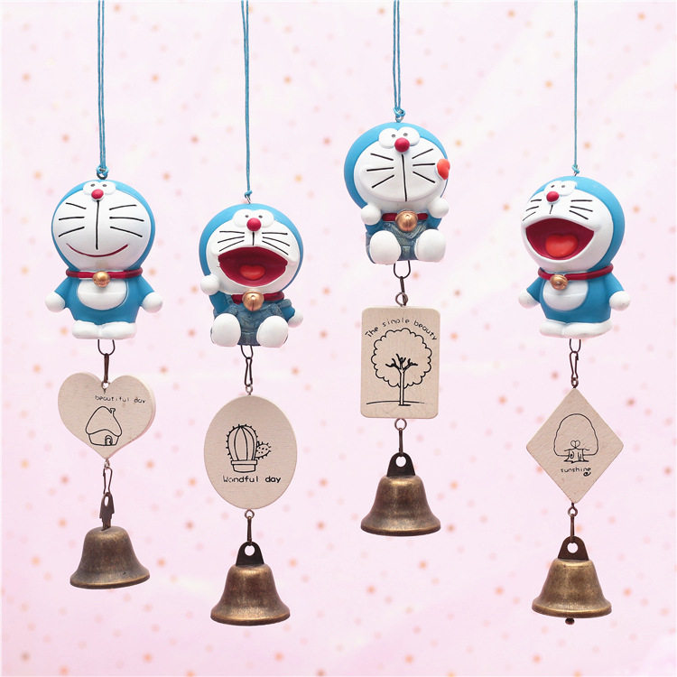 卡通动漫日式叮当猫风铃创意家居车载挂件机器猫树铃铛吊铃礼品