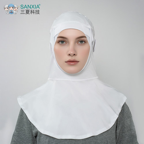 食品厂工作帽披肩帽包头帽