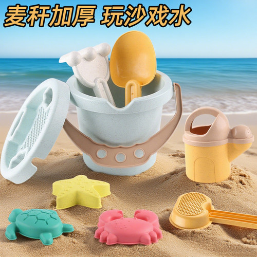 儿童沙滩玩具宝宝海边玩挖沙工具戏水沙漏户外挖土沙子铲子桶套装