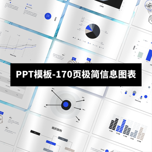 极简信息图表 中文PPT Keynote通用模板 答辩总结汇报 现代设计