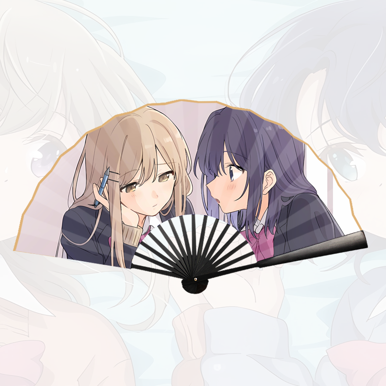 安达与岛村樱与抱月轻小说动漫周边折扇10寸绢布扇子私人定制