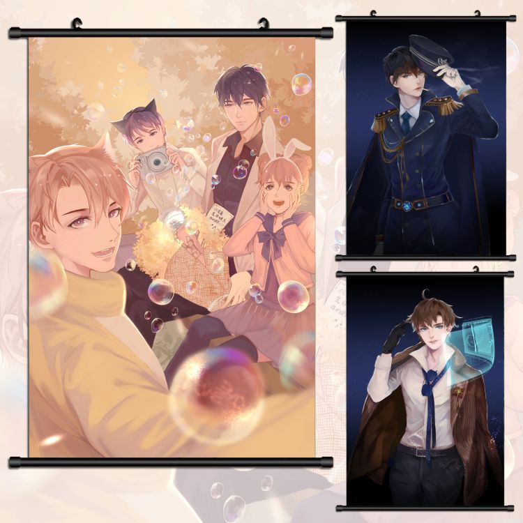 二次元动漫残次品陆林陆必行周边diy卷轴画挂画艺术画布支持定制