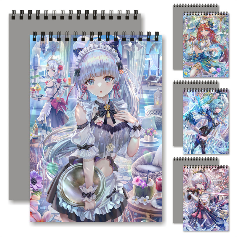 y神散兵雷电将军素描本线稿本a416k开速写绘画本动漫卡通美5