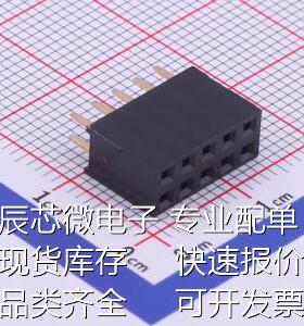 X6521FV-2x05-C85D32 排母 间距:2.54mm 2x5P 直插 Y型 PC3.2 PBT