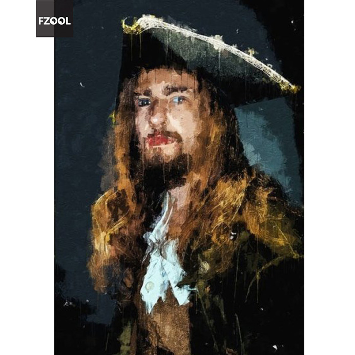 超质感笔触油画效果2 平面设计素材绘画手绘艺术插画模板PS动作