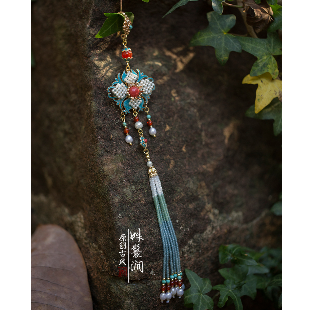 辑珠流苏旗袍配饰压襟吊坠姝鬟涧