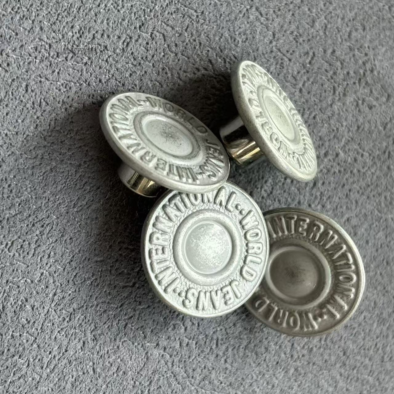 YKK日本进口JM42复古做旧银LSN高端牛仔裤纽扣16.8MM,居家布艺,纽扣,淘宝优惠券,粉丝福利购,淘宝优惠卷